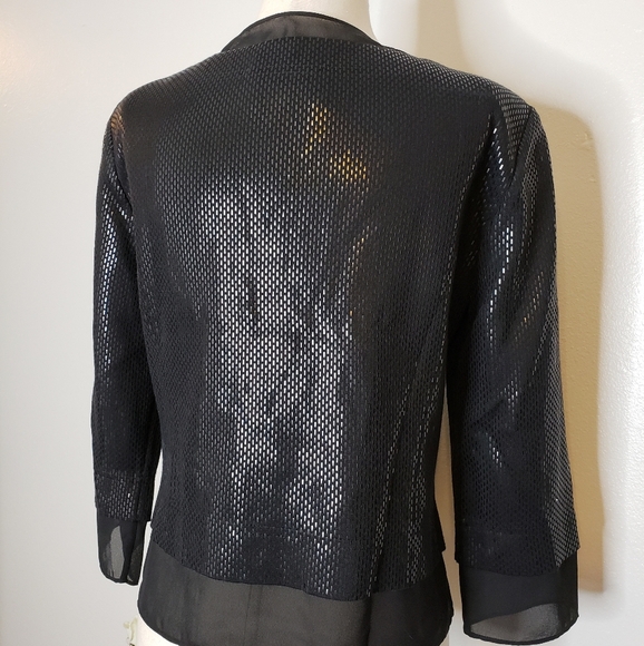 $686 AUTHENTIC RARE St. John Couture Shimmer Sequin Crop Blazer Evening Luxury - Picture 8 of 15